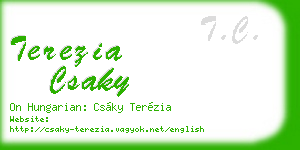 terezia csaky business card